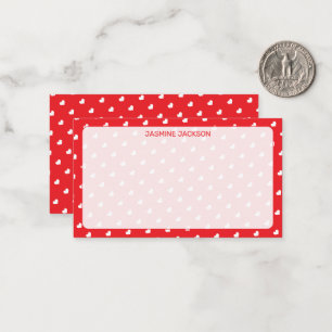 Frohe Herzen Valentinstag Modernes Liebesmuster Mitteilungskarte