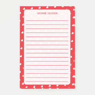 Frohe Herzen Valentinstag Modernes Liebesmuster Post-it Klebezettel