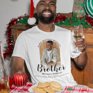 Frohe himmlische Feiertage Foto-Gedenkstätte T-Shirt