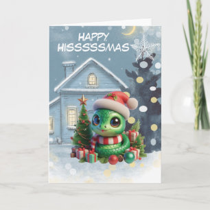 Frohe Hisssssmas Lustige Schlange Weihnachten