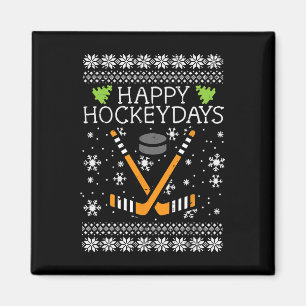 Frohe Hockeytage Hässliche Weihnachten Xmas Hockey Magnet