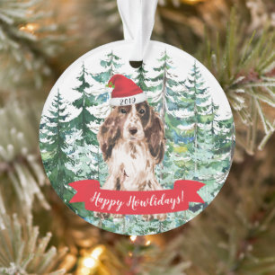 Frohe Howlidays Brauner Cocker Spaniel Hund Weihna Ornament