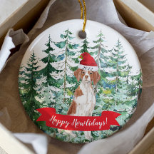Frohe Howlidays Brittany Hund Weihnachtsdekoration