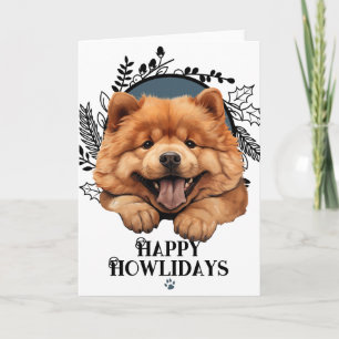 Frohe Howlidays Chow Chow Hund Feiertagskarte