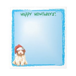 Frohe Howlidays Lagotto Romagnolo Notizblock