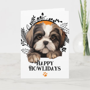Frohe Howlidays Shih Tzu Hund Weihnachten