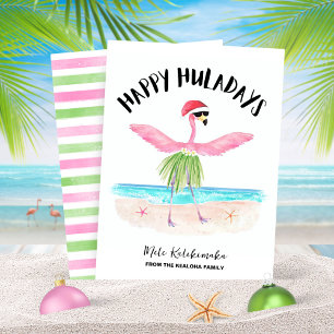 Frohe Huladays Flamingo Strand Weihnachten