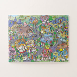Frohe Hullabaloo Hollows Neujahrstag Puzzle