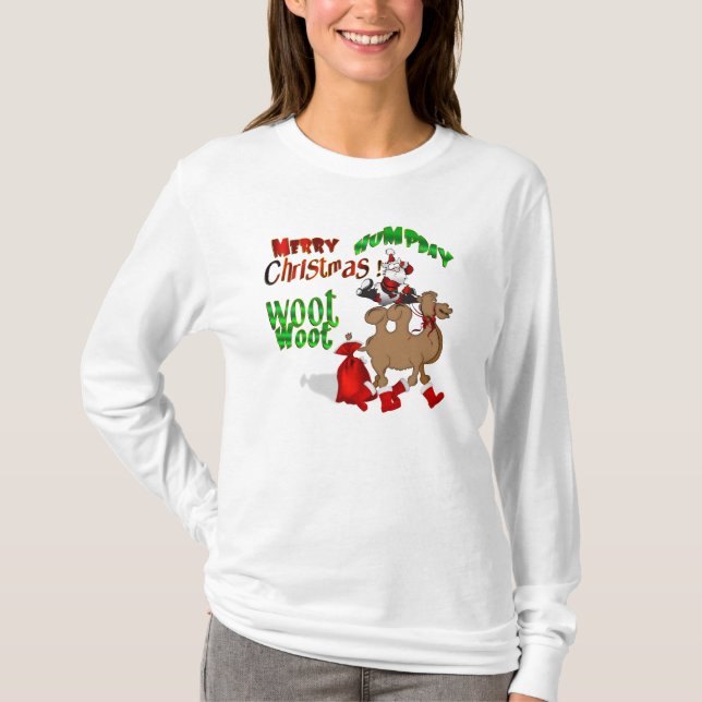 Frohe Hump Weihnachten T-Shirt (Vorderseite)