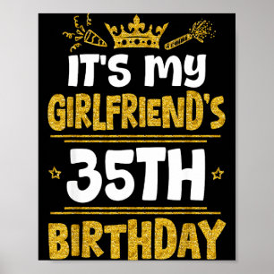 Frohe Ihrem 35. Geburtstag Freundin 1990 35 Jah Poster