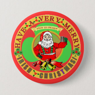 Frohe irische Weihnachten Bufton Button