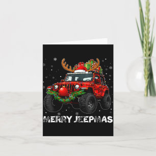 Frohe Jeepmas hässliches Licht Rentier Weihnachten Karte