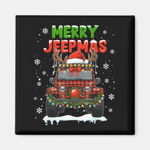Frohe Jeepmas hässliches Licht Rentier Weihnachten Magnet