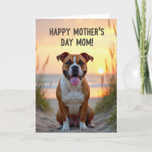 Frohe Karte zum Muttertag für Hunde