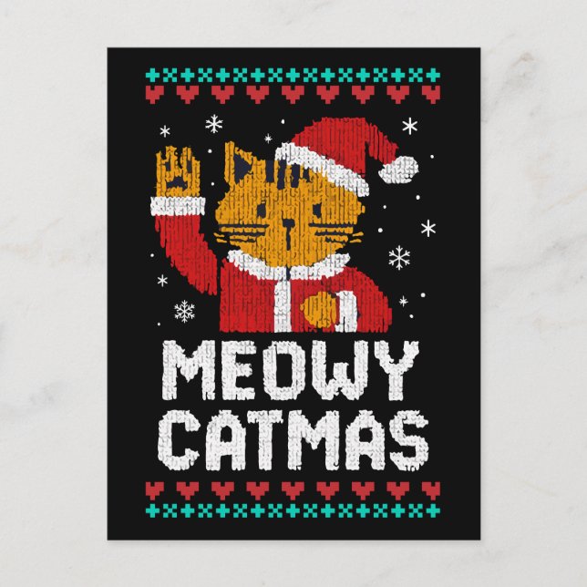 Frohe Katmas Postkarte (Vorderseite)