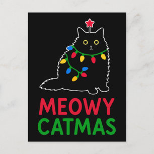 Frohe Katzenweihnacht Postkarte
