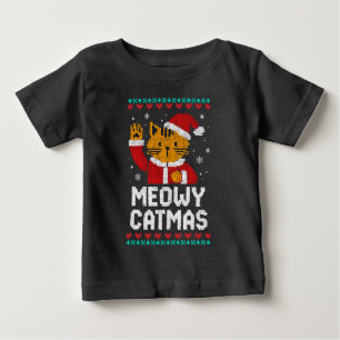 Frohe Katzenweihnachten Baby T-shirt