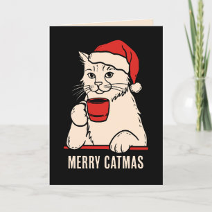 Frohe Katzenweihnachten Katzenmutter und Katzenvat Feiertagskarte