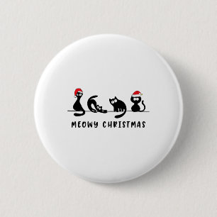 Frohe Katzenweihnachten Süße Kätzchen Katzen Weihn Button