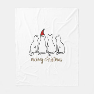 Frohe Katzenweihnachten Süße Kätzchen Katzen Weihn Fleecedecke