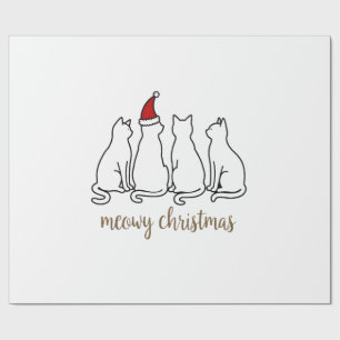 Frohe Katzenweihnachten Süße Kätzchen Katzen Weihn Geschenkpapier