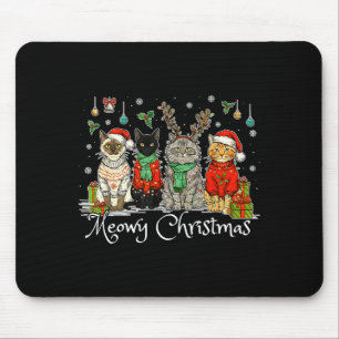 Frohe Katzenweihnachten Süße Kätzchen Katzen Weihn Mousepad