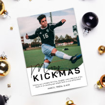 Frohe Kickmas Fußball Foto Weihnachten