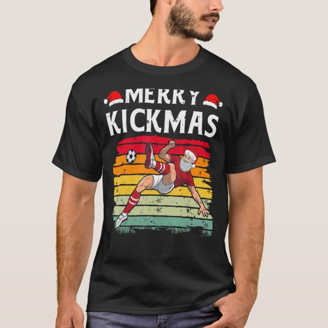 Frohe Kickmas Fußball Fußball Spieler Weihnachten  T-Shirt (Vorderseite)