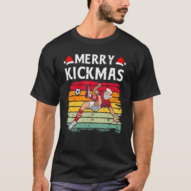 Frohe Kickmas Fußball Fußball Spieler Weihnachten  T-Shirt (Vorderseite)