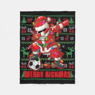 Frohe Kickmas Weihnachten Fußball Byll Hässlicher Fleecedecke