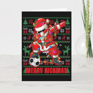 Frohe Kickmas Weihnachten Fußball Byll Hässlicher Karte