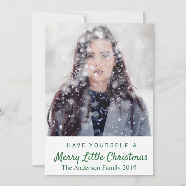 Frohe kleine Weihnachten Ihr eigenes Foto hinzufüg (Vorderseite)