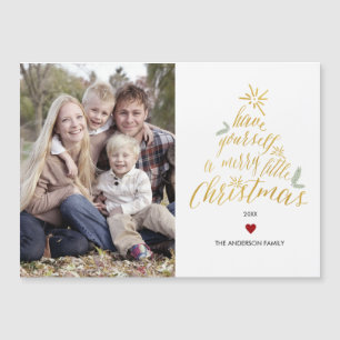Frohe kleine Weihnachten - magnetische Fotokarte Magnetkarte