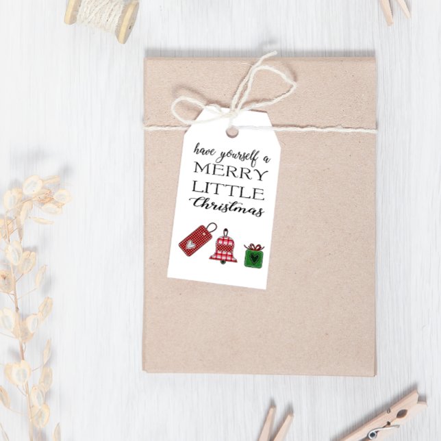 Frohe kleine Weihnachten Niedliche Weihnachten Geschenkanhänger (Von Creator hochgeladen)