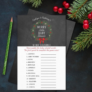 Frohe kleine Weihnachts-Baby-Dusche Word Scramble