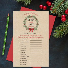 Frohe kleine Weihnachts-Baby-Dusche Word Scramble