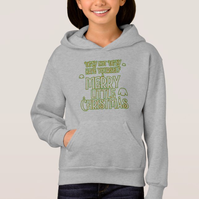 Frohe kleine Weihnachts hässliche Pullover Kids Ho (Vorderseite)