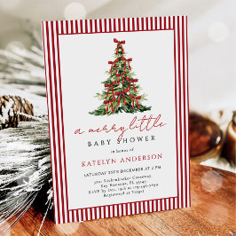 Frohe kleine Weihnachtsbaum-Baby-Party Einladung