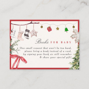 Frohe kleine Weihnachtsbaum Ornamente Baby Shower Begleitkarte