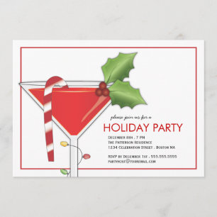 Frohe kleine Weihnachtscocktail-Feier Einladung