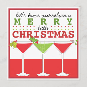 Frohe kleine Weihnachtscocktail-Party Einladung