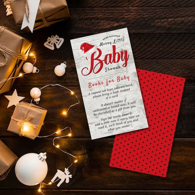 Frohe kleine Weihnachtsduschbücher für Baby Begleitkarte (Von Creator hochgeladen)