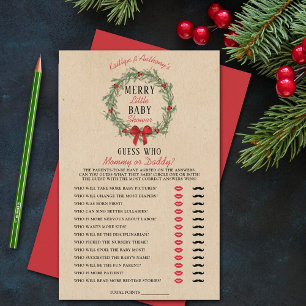 Frohe kleine Weihnachtsdusche Raten, wer Spiel