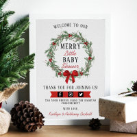 Frohe kleine Weihnachtsdusche Willkommen