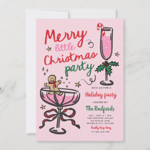 Frohe kleine Weihnachtsfeier Cocktailparty Einladung