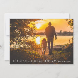 Frohe kleine Weihnachtsfeier Foto Feiertagskarte