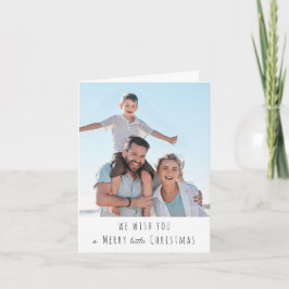 Frohe kleine Weihnachtsfeiertage Foto Karte