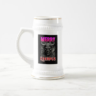 Frohe Krampus Bierglas
