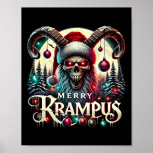 Frohe Krampus Weihnachten Krampus kommt in die Sta Poster