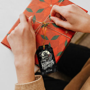 Frohe Krampus Weihnachten Krampus Schlittenfahrten Geschenkanhänger